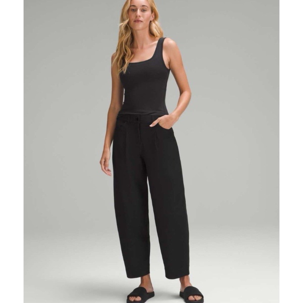 Lululemon Women's 29 Black City Sleek 5 Pocket Wide Leg Barrel High Rise Pants